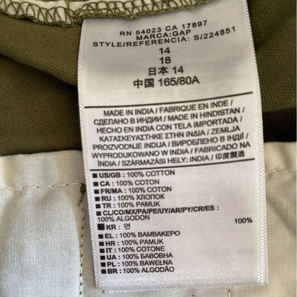 Gap Boyfriend roll-up shorts 14 NWT - Picture 6 of 13